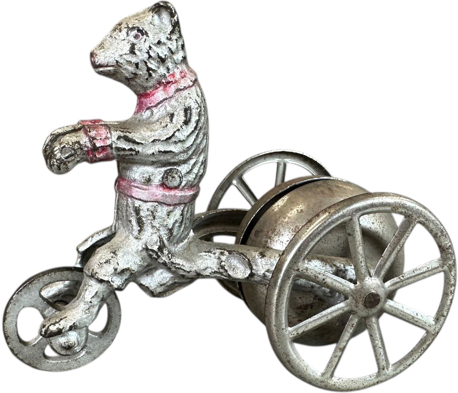 NN HILL TEDDY BEAR CHIMES BELL TOY: 398. NN HILL TEDDY BEAR CHIMES BELL TOY | Provenance: Richard Mueller Collection. | 3.5" l. | (Excellent Condition) | $200 - $400