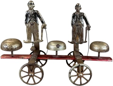 WATROUS DOUBLE CHARLIE CHAPLIN BELL TOY