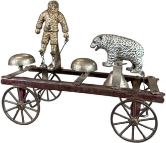 WATROUS ESKIMO & POLAR BEAR BELL TOY