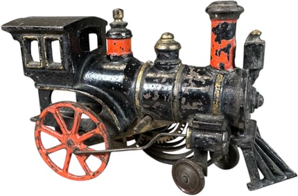 IVES CAST IRON CLOCKWORK LOCOMOTIVE