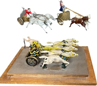TOY SOLDIER ROMAN HORSE CHARIOT