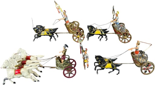 GERMAN ROMAN CHARIOTS FIGURES