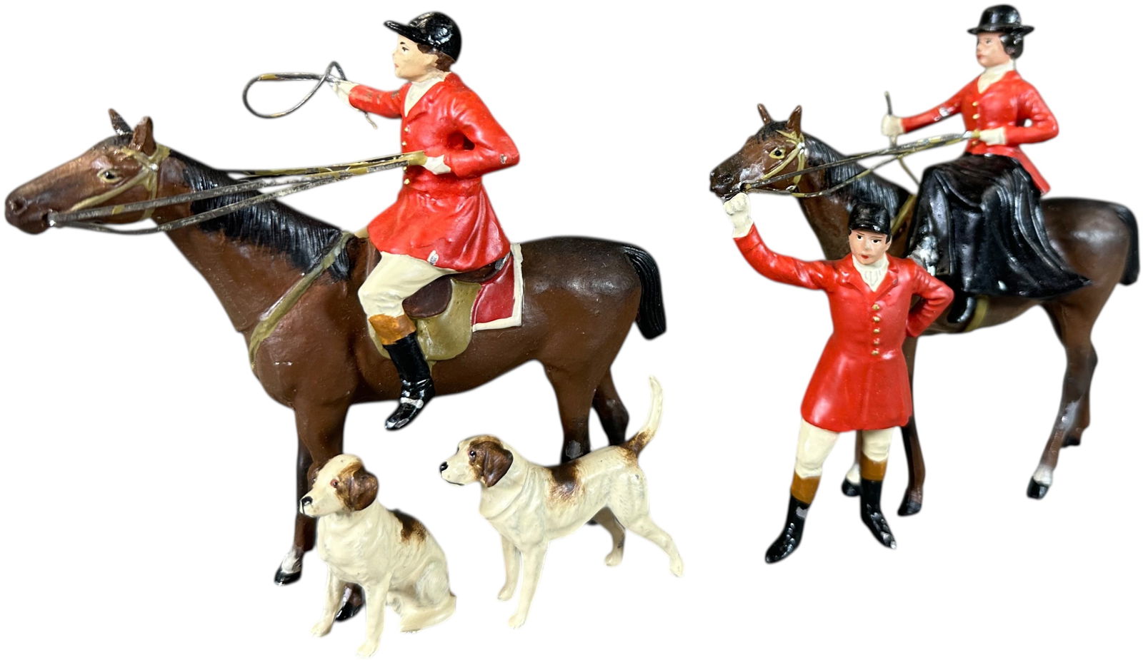 EXTRA LARGE HEYDE FOX HUNT FIGURES (1 of 3)
