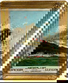 STEAMSHIP CALEDONIA CHROMOLITHOGRAPHY PRINT