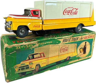 BOXED SANYO JAPAN BATTERY-OP COCA COLA TRUCK