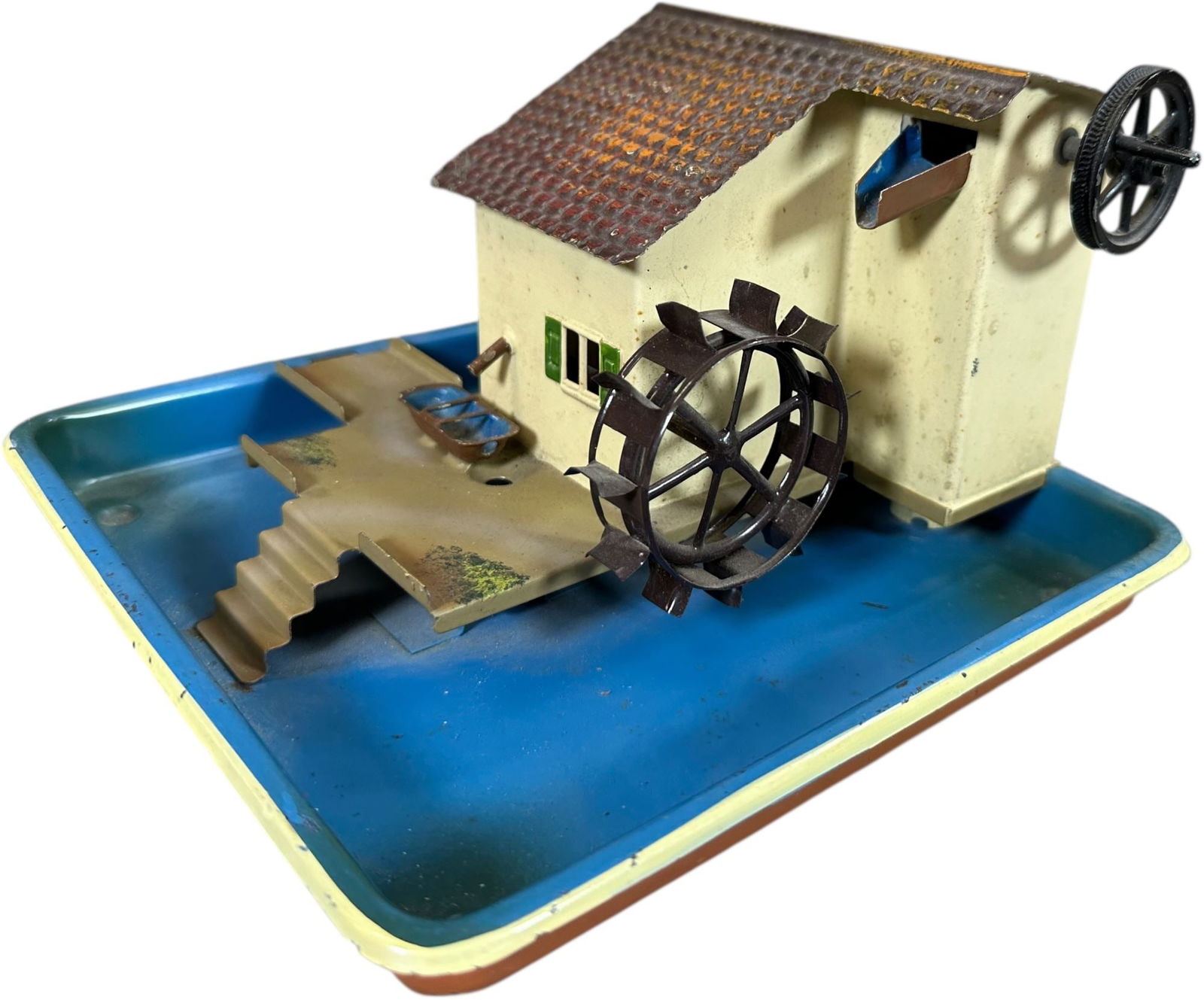 MARKLIN WATER MILL STEAM ACCESSORY: 64. MARKLIN WATER MILL STEAM ACCESSORY | 7 x7 " lw | Should be cleaned up, (Excellent Condition) | $100 - $200