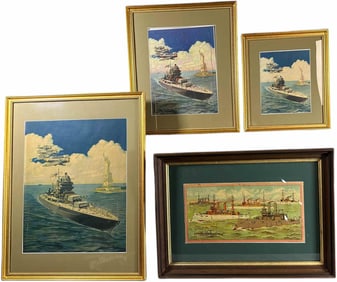 GROUPING OF MARITIME PUZZLES AND PRINTS