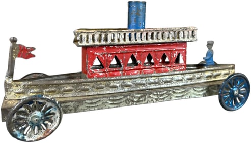 EARLY TINPLATE OCEAN LINER PULL TOY