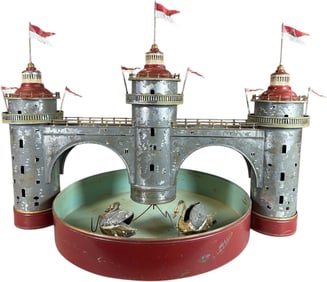 LARGE FLEISCHMANN CASTLE WITH POND