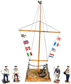 HEYDE-STYLE LEAD SHIP MAST MEMORIAL SCENE