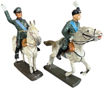 LINEOL & ELASTOLIN MUSSOLINI FIGURES
