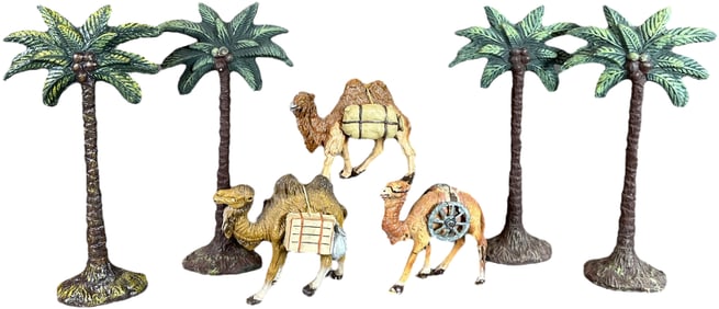 COMPOSITION PALM TREES AND CAMELS