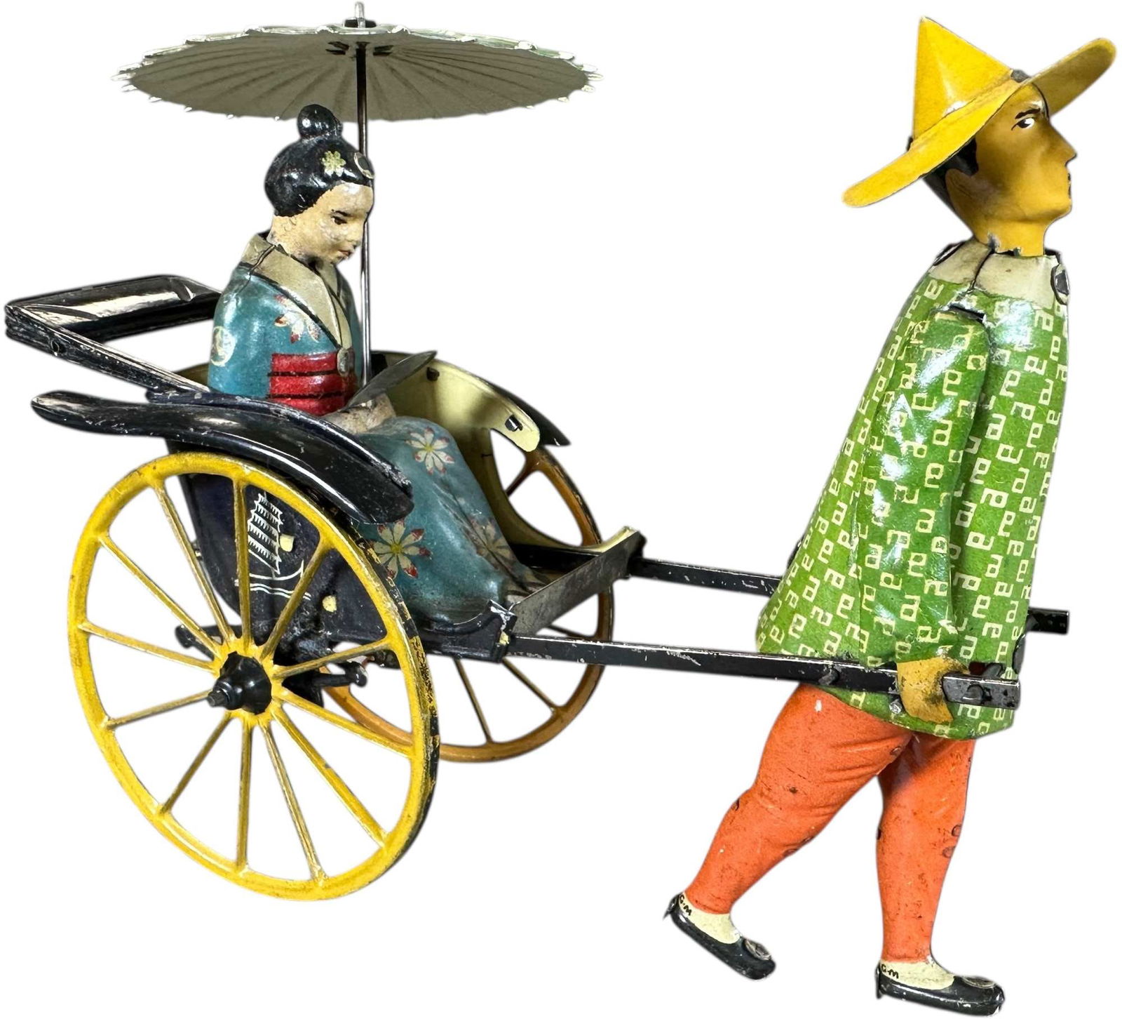 LEHMAN MASUYAMA: 327. LEHMAN MASUYAMA | 6.5" l. | One fender and umbrella are professionally matched replacements, otherwise all original in bright (Excellent Condition) | $800 - $1,600