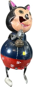 CELLULOID WIND-UP BELL RING MOUSE