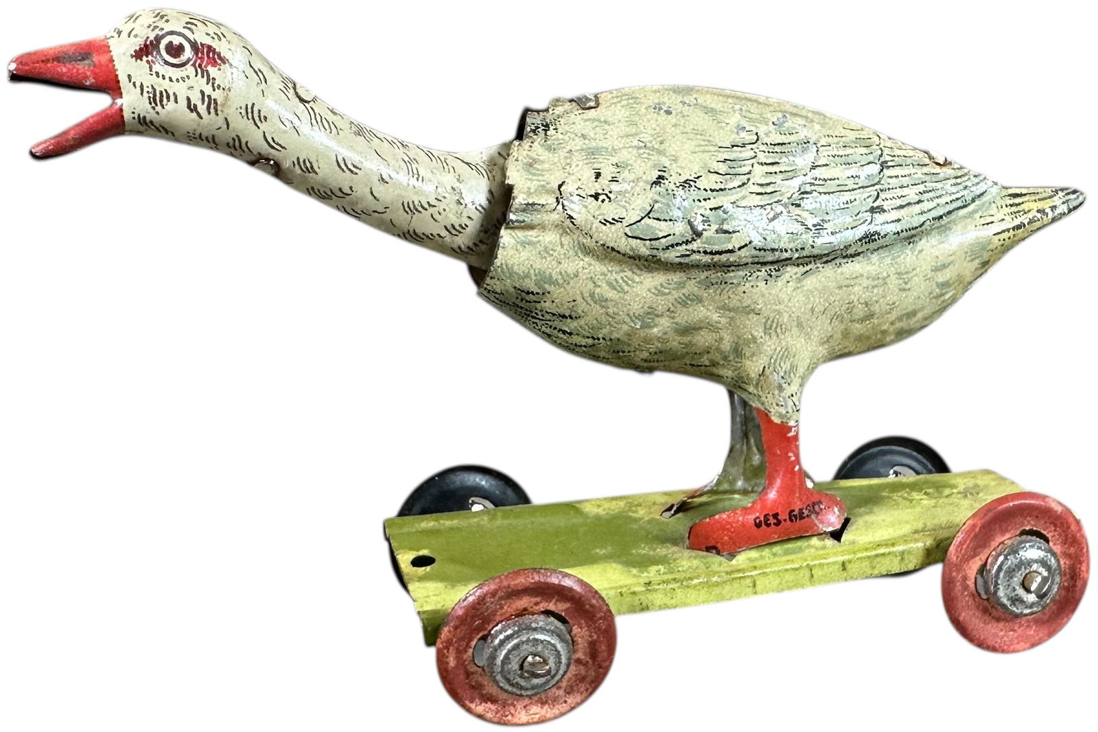 DISTLER NODDING SWAN PENNY TOY: 348. DISTLER NODDING SWAN PENNY TOY | 3.5" l. | (Excellent Condition) | $150 - $300