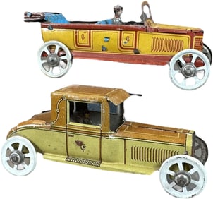 PAIR OF FISCHER AUTOMOBILE PENNY TOYS
