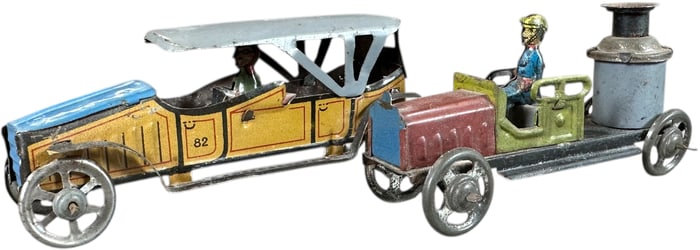 FIRE PUMPER AND TOURING CAR PENNY TOYS