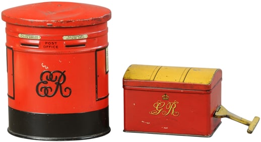HUNTLEY PALMER "POST OFFICE" BISCUIT TINS