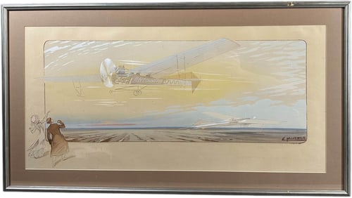 E.MONTAUT "ANTOINETTE" AIRPLANE PRINT