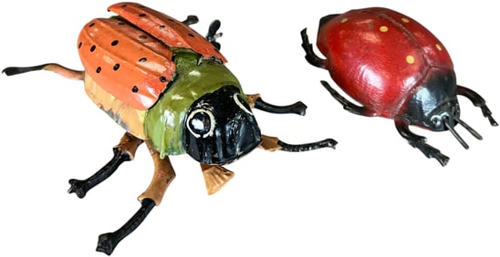 TWO GUNTHERMANN WIND-UP CRAWLING BUGS