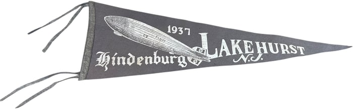 1937 HINDENBURG ZEPPELIN FELT PENNANT