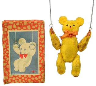 BOXED JAPANESE SWINGING ACROBAT BEAR