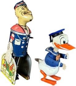 SCHUCO DONALD DUCK W/ PARROT CARRYING CAGES