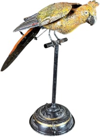 GERMAN SQUAWKING PARROT ON PERCH TOY