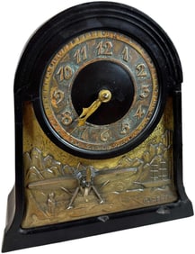 POLAR BIRD MECHANICAL ELECTRIC DESKTOP CLOCK