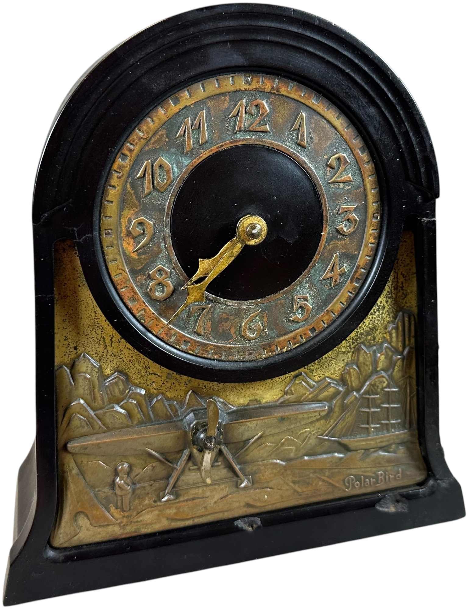 POLAR BIRD MECHANICAL ELECTRIC DESKTOP CLOCK (1 of 6)