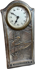 TIME FLIES AIRPLANE THEME DESK CLOCK