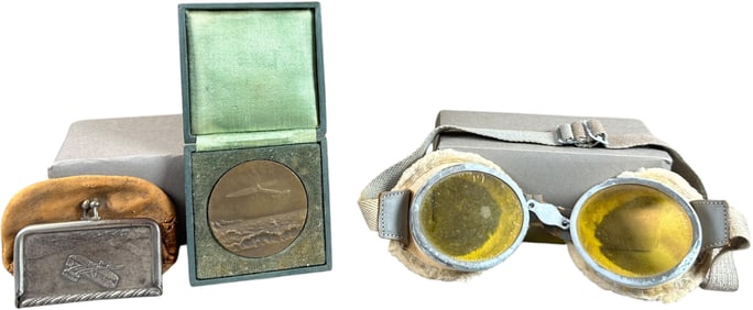 AVIATION AWARD, CHANGE PURSE & GOGGLES
