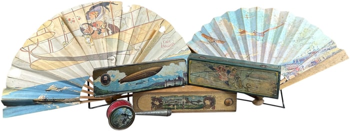 AVIATION THEME FANS & PENCIL BOXES
