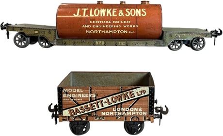 CARETTE BASSETT LOWKE BOILER TRANSPORT & WAGON