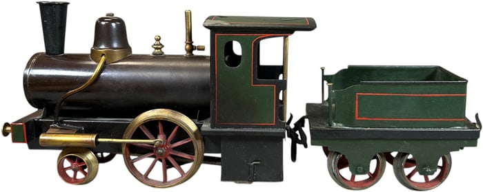 EARLY BING GAUGE 2 STORK-LEG LOCOMOTIVE