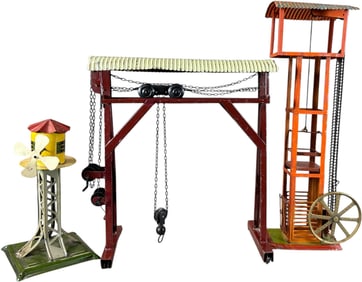 EARLY BING ELEVATOR W/ GANTRY CRANE & WINDMILL