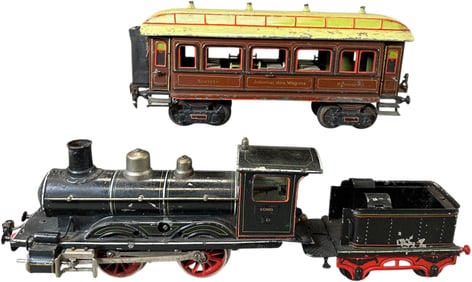 MARKLIN CLOCKWORK D LOCO & RESTAURANT CAR