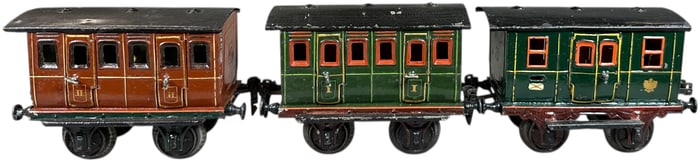 HAND PAINTED MARKLIN PASSENGER CARS