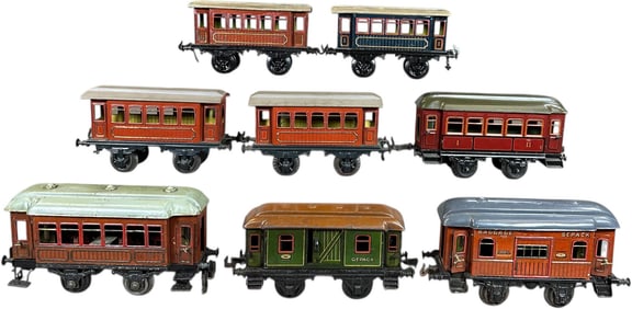LOT OF LITHO BING & BUB PASSENGER CARS