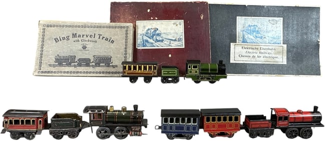 TWO BOXED BUB SETS & BING MARVEL TRAIN SET