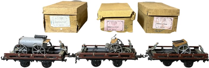 BOXED RARE BING MILITARY TRANSPORT WAGONS
