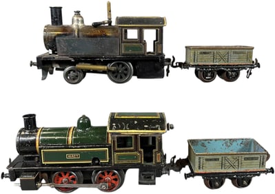 TWO CARETTE LOCOMOTIVES & GONDOLAS