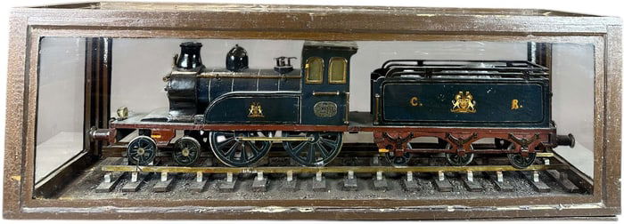 ATTRACTIVE CALEDONIAN FOLK ART LOCOMOTIVE