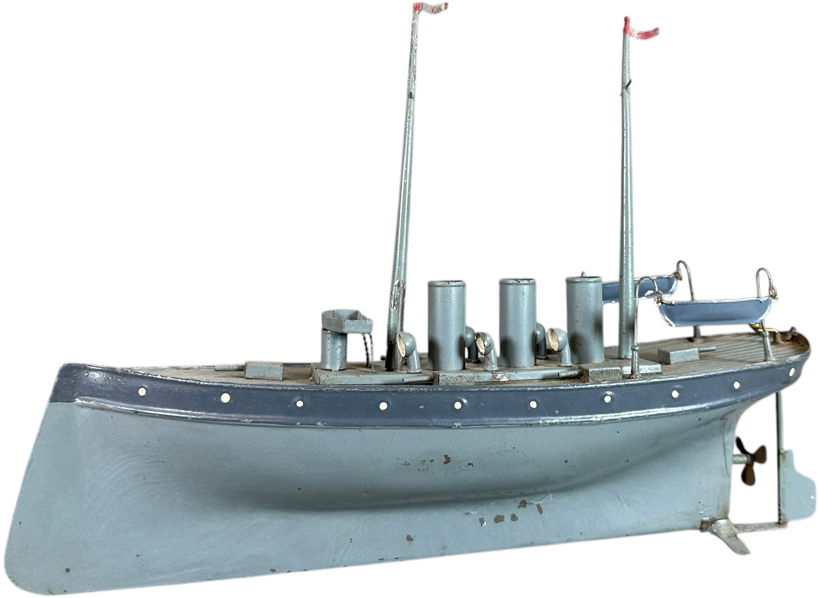 HELLER ET COURDRAY BATTLESHIP: 270. HELLER ET COURDRAY BATTLESHIP | 16.5" l. | Replaced life boats, overall (Excellent Condition) | $400 - $800