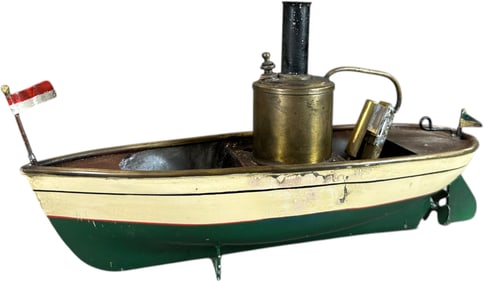EARLY GERMAN LIVE STEAM LAUNCH