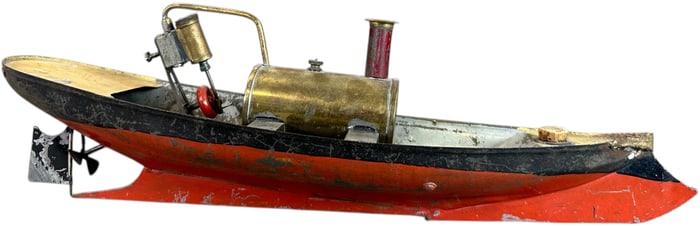 WEEDEN LIVE STEAM TORPEDO BOW BOAT