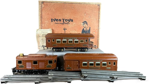 BOXED BROWN IVES TRAIN SET