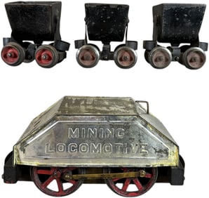 CARLISLE & FINCH MINING TRAIN W/ EMBOSSED LOCO