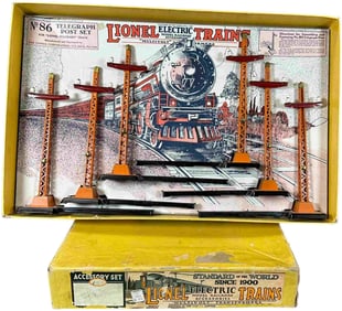 LIONEL NO.86 TELEGRAPH POST SET W/ NO.85 POSTS