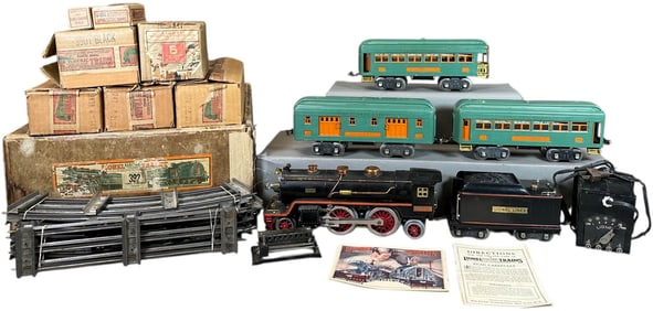BOXED LIONEL OUTFIT NO.392 PASSENGER CAR SET